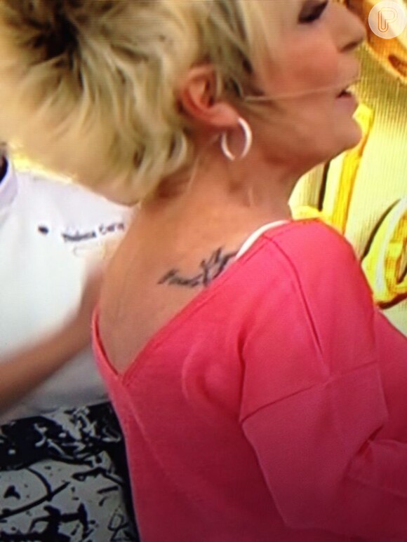 Até então, Ana Maria Braga escondia a tatuagem com nome do ex-marido