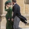 Pippa Middleton exibiu a barriga de gravidez no casamento da princesa Eugenie de York