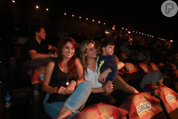 Fernanda Gentil, Priscila Montandon e Gabriel assistiram o show 'Circo da Turma da Mônica'