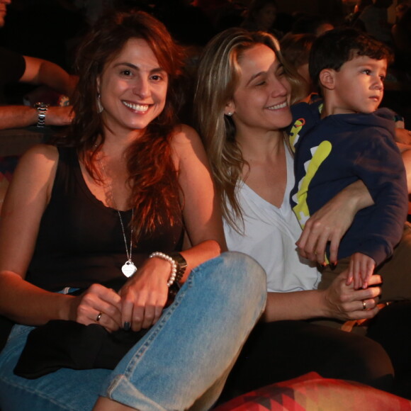 Fernanda Gentil, Priscila Montandon e Gabriel assistiram o show 'Circo da Turma da Mônica'