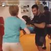 Angélica e Joaquim treinam com personal trainer Chico Salgado