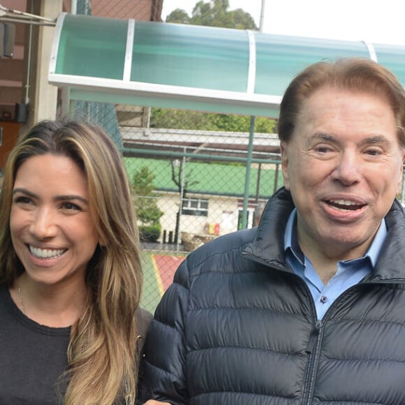 Silvio Santos foi votar acompanhado da filha Patricia Abravanel