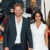 Meghan Markle visita escola de cinema na Nova Zelândia acompanhada do marido, o príncipe Harry, em 29 de outubro de 2018