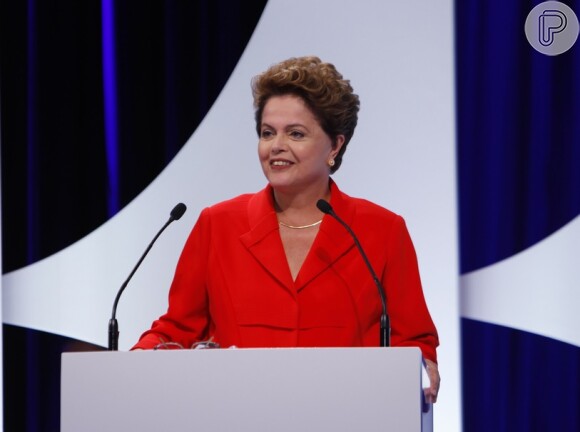 Dilma Rousseff, do PT, participou do debate político no SBT