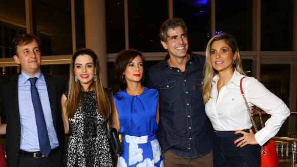 Giovanna Lancellotti, Reynaldo Gianecchini e Andreia Horta vão a evento no Rio
