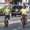 Bianca Bin passeia de bicicleta com o marido, Pedro Brandão, após gravar 'Boogie Oogie'