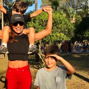 Juliana Paes curtiu o aniversário do filho mais velho, Pedro, com festa em família