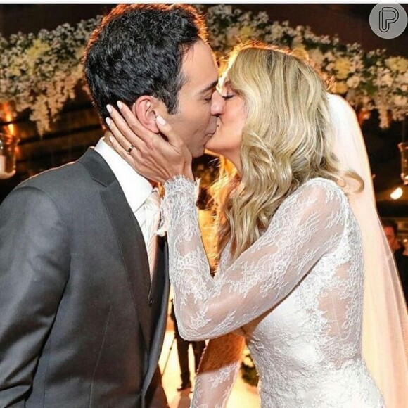 Ticiane Pinheiro se casou com Cesar Tralli em Campos do Jordão