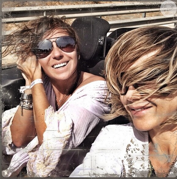 Giovanna Antonelli e Guilhermina Guinle estão viajando juntas para Ibiza, na Espanha. Em um clique no Instagram nesta quinta-feira, 18 de setembro de 2014, as atrizes reproduziram uma cena clássica do filme 'Thelma & Louise'
