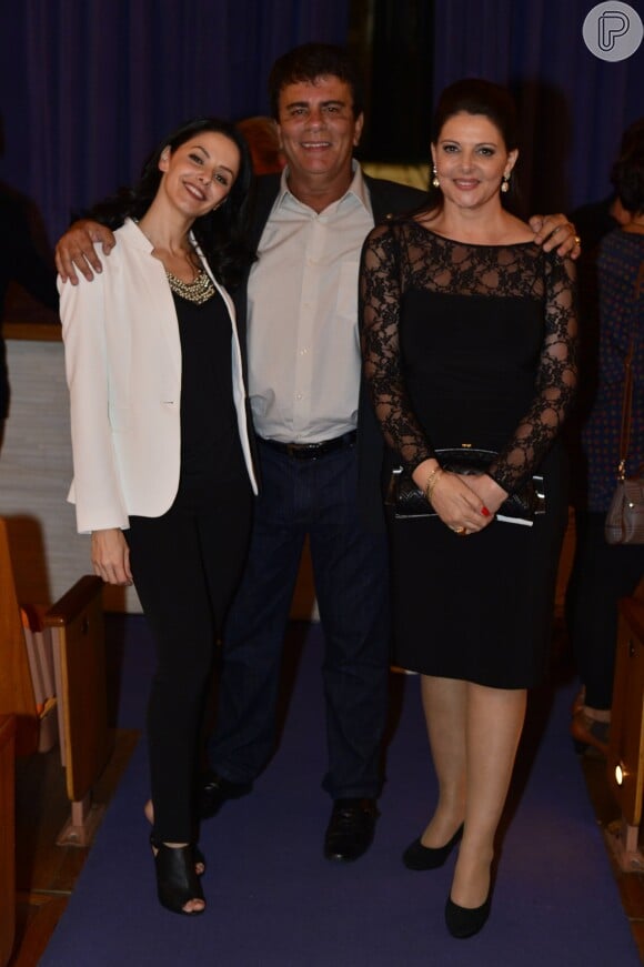Wagner Montes, ao lado de Bianca Rinaldi e da mulher, Sonia Lima. Apresentador e deputado estadual passou pelo Tupi, SBT, CNT e Record ao longo de mais de quatro décadas de carreira