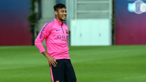 Neymar treina com o Barcelona nesta terça-feira, 23 de setembro de 2014