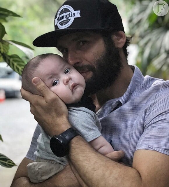 Filho de Dudu Azevedo, Joaquim nasceu em agosto de 2018