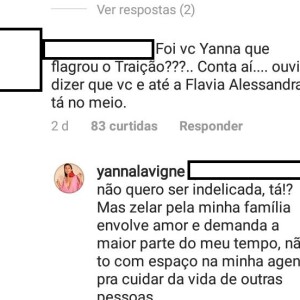 Yanna Lavigne nega ter relatado traição de José Loreto em bastidores: 'Vida de outras pessoas'