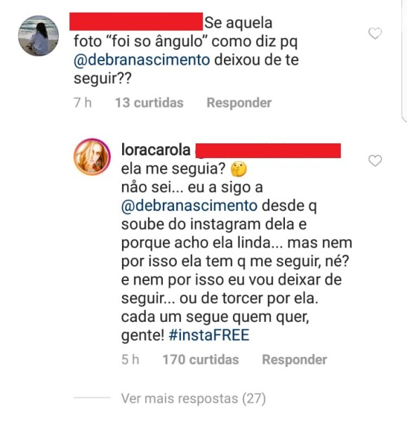 Carolina Dieckmann afasta mal-estar com Débora Nascimento na web