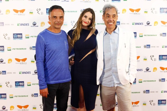 Angelo Antonio com a atriz Michelle Castro e o diretor Eder Santos