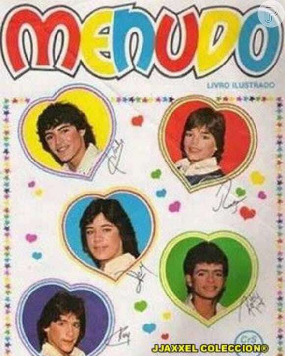 O sucesso do Menudo no Brasil foi tão grande que foi lançado até álbum de figurinhas para contar a história do grupo