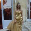 Fernanda Lima usou look de ouro 18k no World Fashion Paris 2014, que aconteceu na Maison de L´Amerique Latine, em Paris