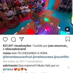 Bruna Marquezine quer ser convidada para programa de Maisa Silva