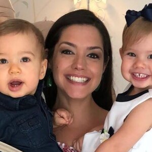 Thais Fersoza comemorou a amizade dos filhos Melinda e Teodoro
