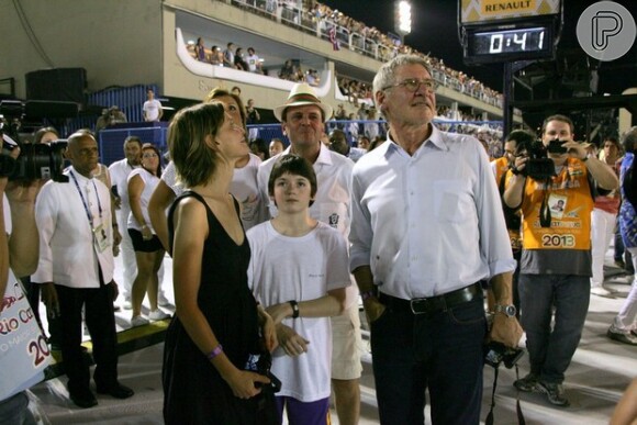 Harrison Ford e Calista foram recebidos pelo prefeito Eduardo Paes