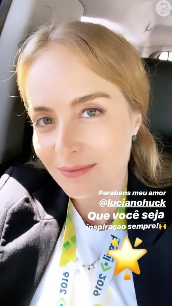Angélica ficou orgulhosa do marido, Luciano Huck, em foto publicada no Instagram nesta terça-feira, dia 09 de abril de 2019