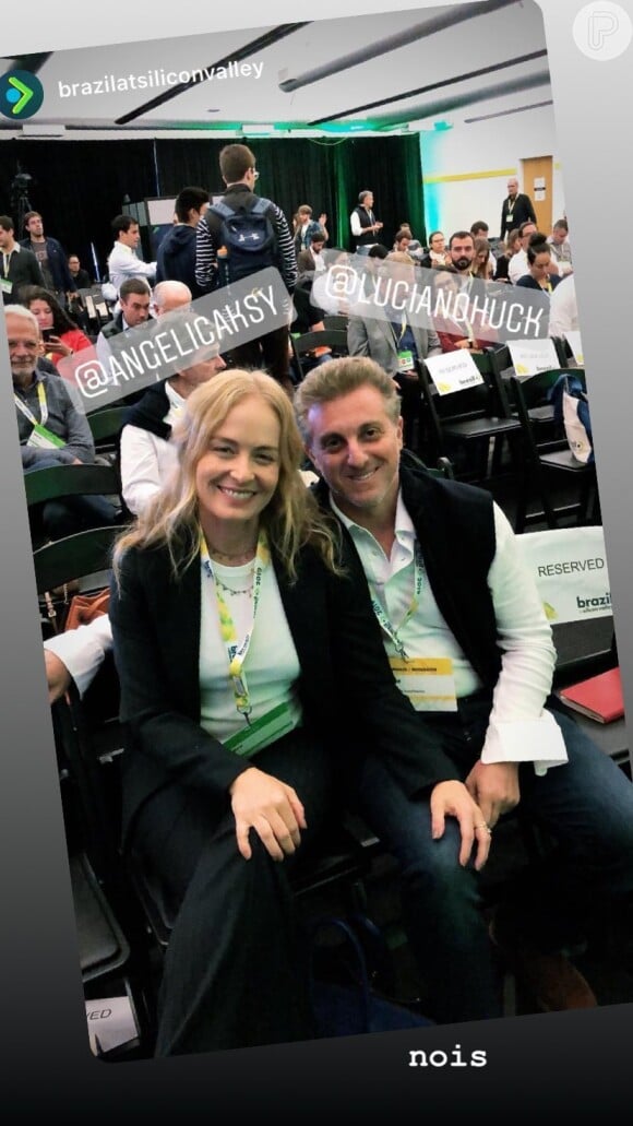 Angélica e Luciano Huck foram a um evento juntos nesta terça-feira, dia 09 de abril de 2019