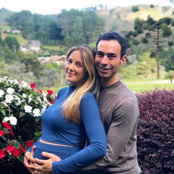 Ticiane Pinheiro está grávida de seis meses de Manuella, fruto do casamento com Cesar Tralli