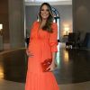 Ticiane Pinheiro aposta em look laranja Lu Monteiro para chá de bebê da segunda filha, Manuella, em 19 de maio de 2019