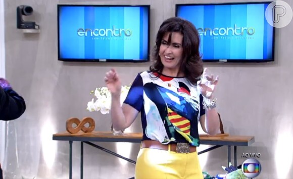 Fátima Bernardes dança música do 'É o Tchan' no 'Encontro' desta quinta-feira, 9 de outubro de 2014