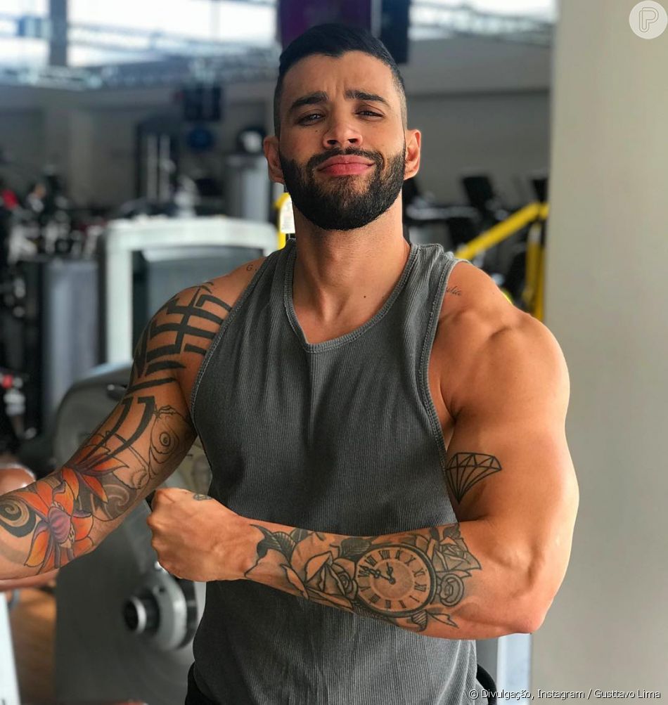 Gusttavo Lima tem exibido o corpo musculoso em fotos na web ...