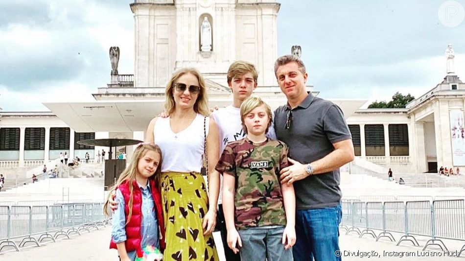 Angelica e Luciano Huck foram neste sábado, 6 de julho de 2019, agradecer pela vida de Benício no Santuário de Fátima, em Portugal