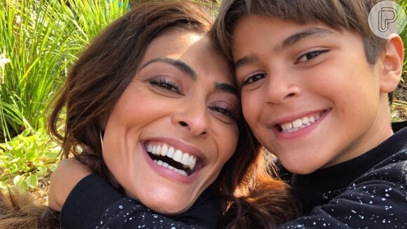 Semelhança de Juliana Paes e o filho Pedro surpreende fãs em foto nesta quarta-feira, dia 10 de julho de 2019