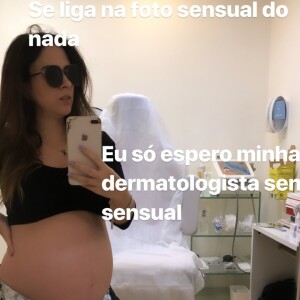 Tatá Werneck exibiu a barriga de gravidez em foto no Instagram nesta quinta-feira, 8 de agosto de 2019