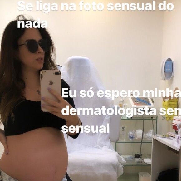 Tatá Werneck exibiu a barriga de gravidez em foto no Instagram nesta quinta-feira, 8 de agosto de 2019
