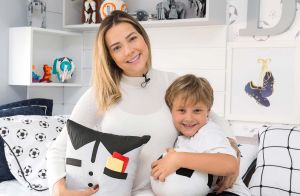 Carol Dantas filma a 1ª aula de luta do filho Davi Lucca, aos 8 anos. Vídeo!