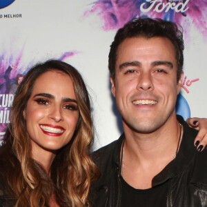 Joaquim Lopes e a noiva, Marcella Fogaça, marcaram presença no primeiro dia de Rock in Rio 2019