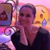 Giovanna Antonelli preparou festa com tema emoji de cocô do WhatsApp, aplicativo de conversação