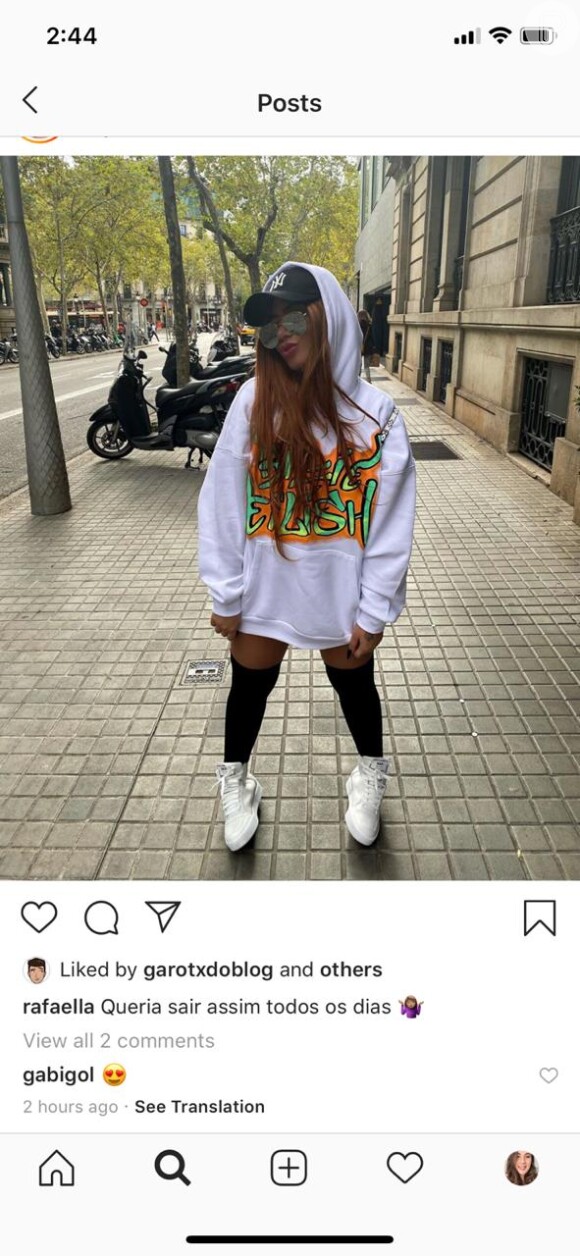 Rafaella Santos posta foto e Gabigol comenta nesta quinta-feira, dia 10 de outubro de 2019