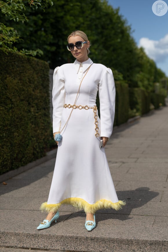 No street style da Copenhagen Fashion Week, a ainda menor microbolsa Jacquemus
