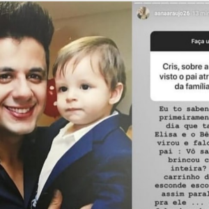 Filho caçula de Cristiano Araújo revelou 'encontro' com cantor à irmã dele