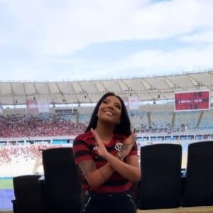 Ludmilla comemora vitória do Flamengo na Libertadores