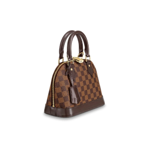 Bolsa Louis Vuitton possui a icônica estampa Damier Ébène, que tem suas origens em um modelo Art Déco, apresentado em 1934