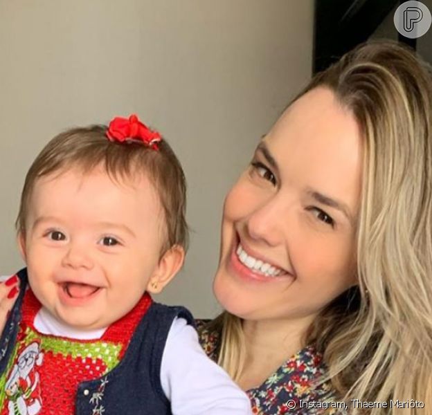 Filha de Thaeme Mariôto, Liz surpreendeu a mãe com reação após tomar vacina da gripe
