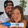 Sertanejo Sorocaba e noiva, Biah Rodrigues, exibe teste de gravidez em foto no Instagram nesta sexta-feira, dia 13 de dezembro de 2019