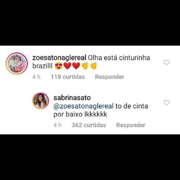 Sabrina Sato revela segredo de sua cintura fina