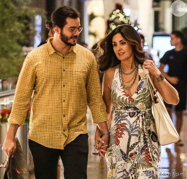 Fátima Bernardes e Túlio Gadêlha passearam juntos em shopping no Rio de Janeiro nesta sexta-feira, dia 27 de dezembro de 2019
