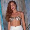 Marina Ruy Barbosa usa mini acessório grifado em look praia postado nesta quinta-feira, dia 02 de janeiro de 2020