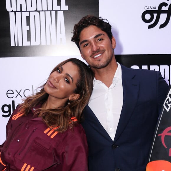 Anitta reencontrou Gabriel Medina em lançamento de filme sobre a trajetória do surfista em cinema do shopping Cidade Jardim, nesta quarta-feira, 29 de janeiro de 2020