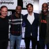 Rubens Barrichelo, Thiaguinho e Rafael Zulu prestigiaram Gabriel Medina nos cinemas