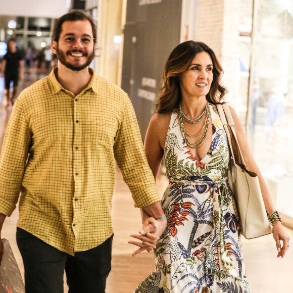 Fátima Bernardes foi fotografada de mãos dadas com namorado, Túlio Gadêlha